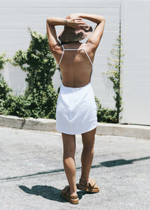 Linen Open Back Dress