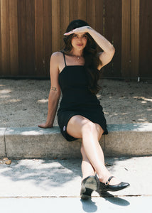 Linen Open Back Dress