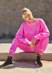 Highlighter Cropped Sweats